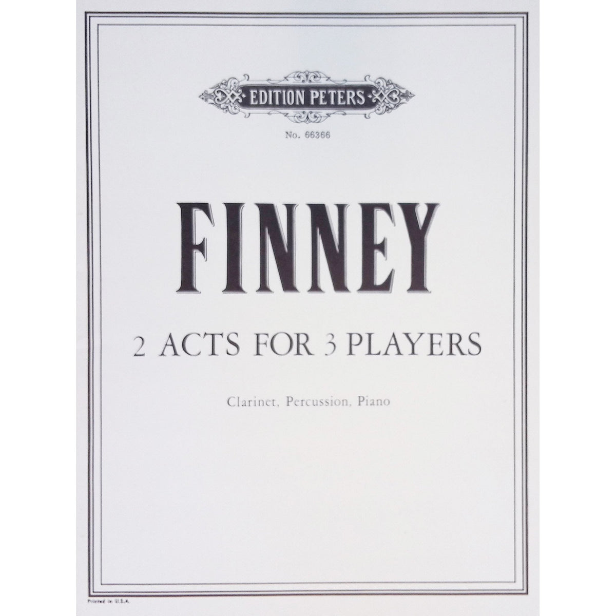2 Acts for 3 Players by Ross Lee Finney