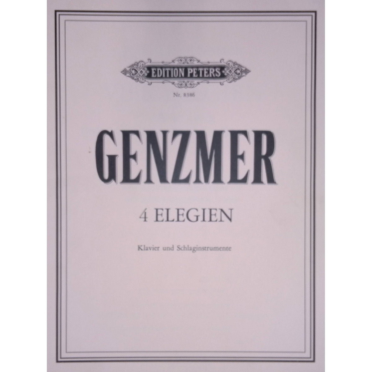 4 Elegies by Harald Genzmer