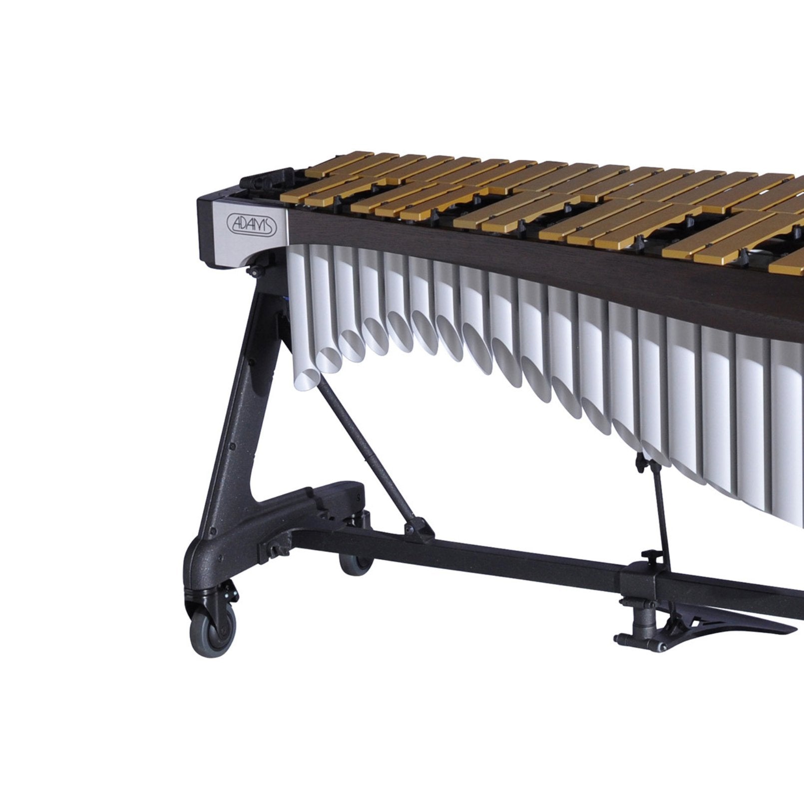 Adams Alpha Series 3.5 Octave Vibraphone, Gold Bars, w/Motor and Apex Frame Espresso, Titanium Silver Resonators VAWA35G/9E5
