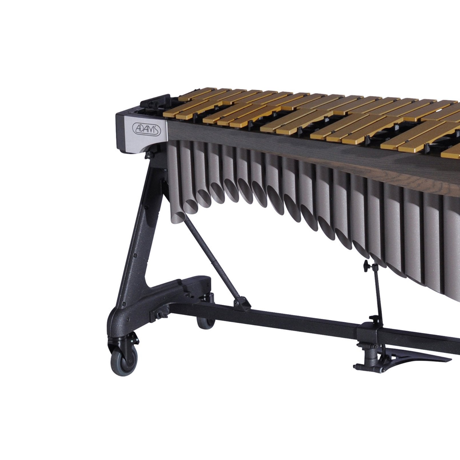 Adams Alpha Series 3.5 Octave Vibraphone, Gold Bars, w/Motor and Apex Frame Graphite Rails, Desert Resonators VAWA35G/9G2