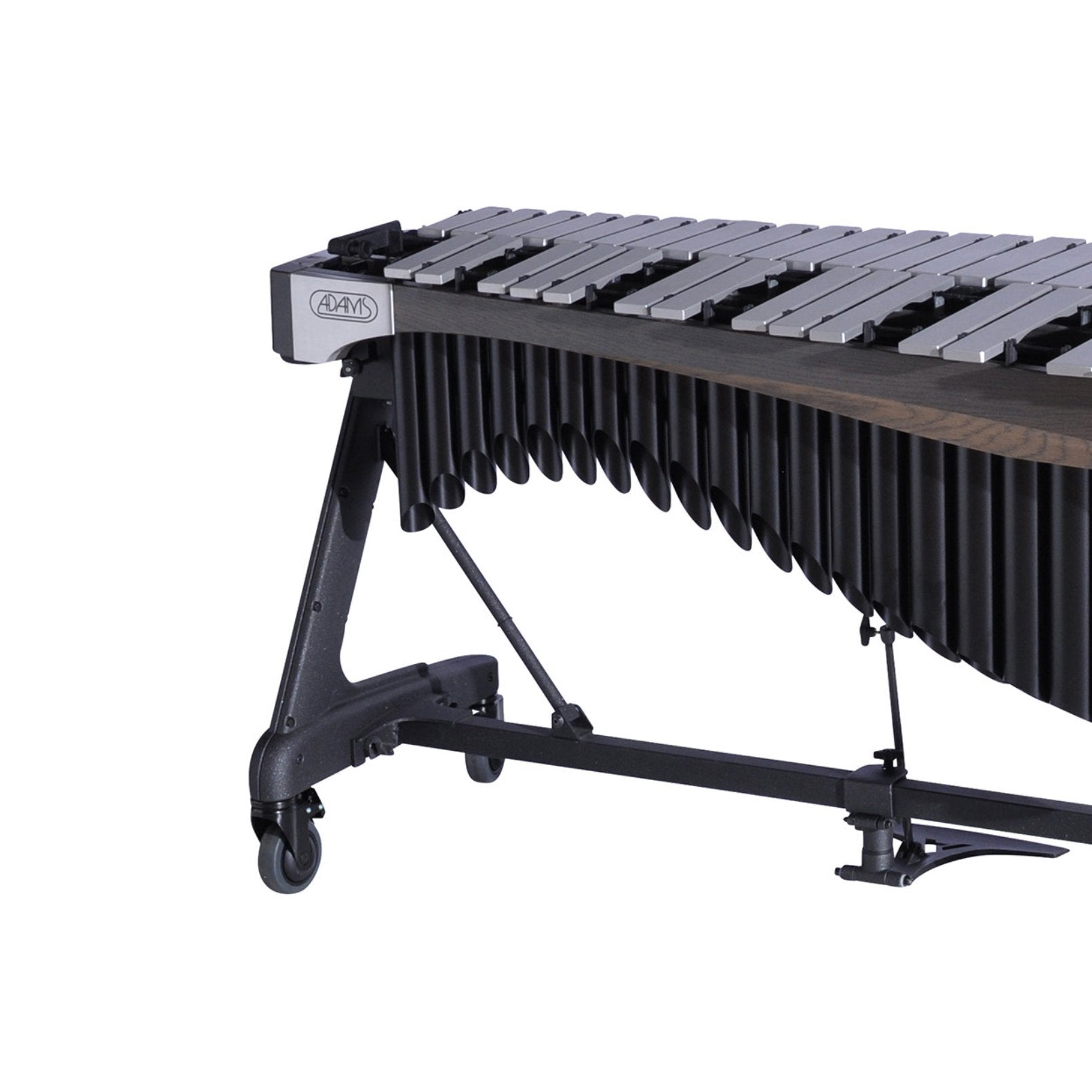 Adams Alpha Series 3.5 Octave Vibraphone, Silver Bars, w/Motor and Apex Frame Graphite Rails, Midnight Black Resonators VAWA35S/9G1