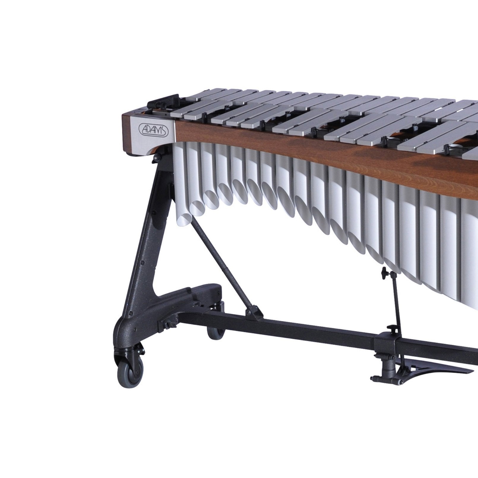 Adams Alpha Series 4.0 Octave Vibraphone, Silver Bars, w/Motor and Apex Frame Walnut Rails, Titanium Silver Resonators VAWA40S/9T5
