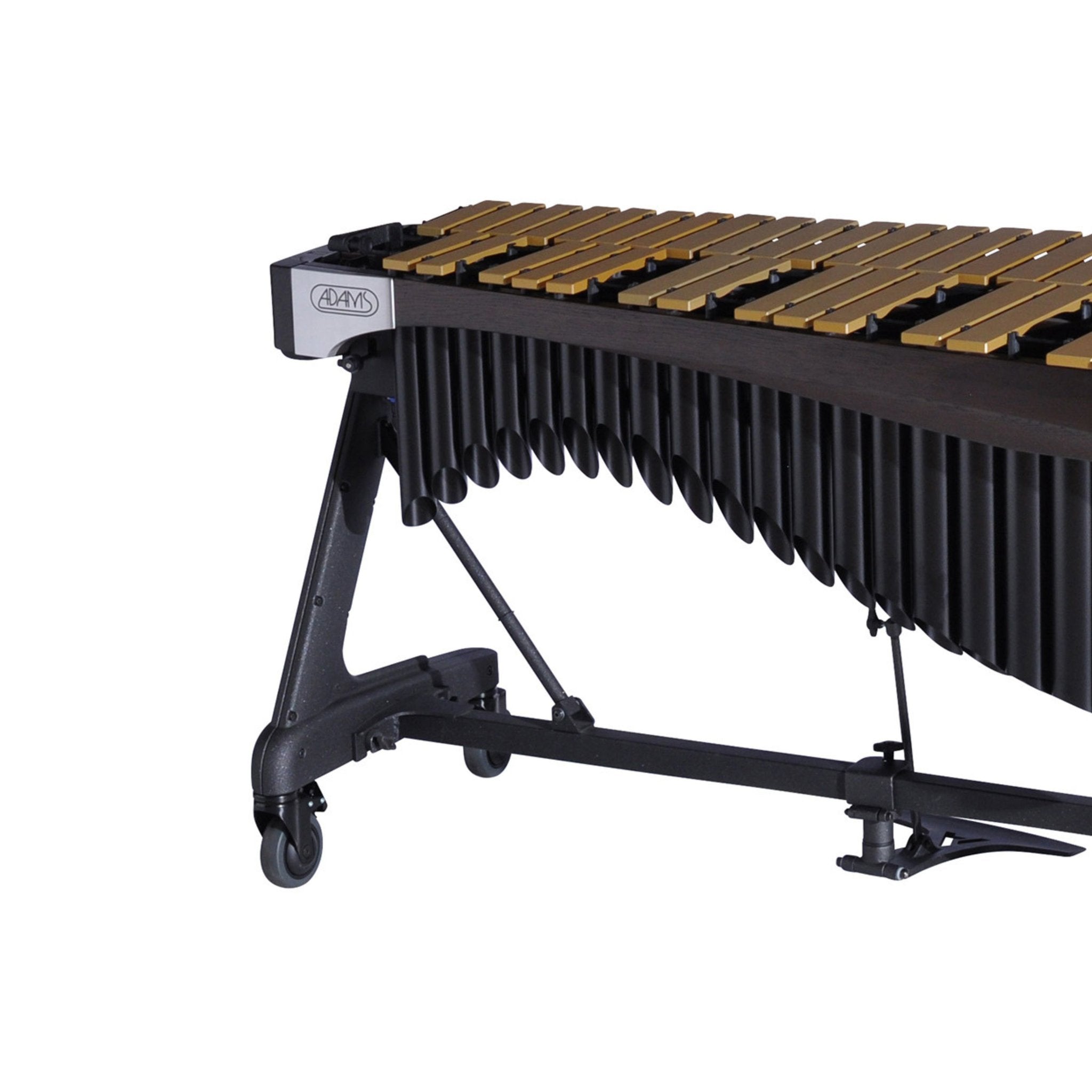 Adams Alpha Series 4.0 Octave Vibraphone, Gold Bars, w/Motor and Apex Frame Espresso, Midnight Black Resonators ADM-VAWA40G/9E1