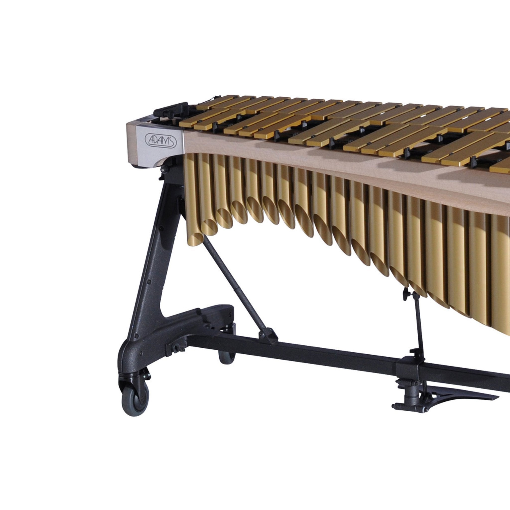 Adams Alpha Series 4.0 Octave Vibraphone, Gold Bars, w/Motor and Apex Frame White Wash Rails, Gold Resonators ADM-VAWA40G/9W3