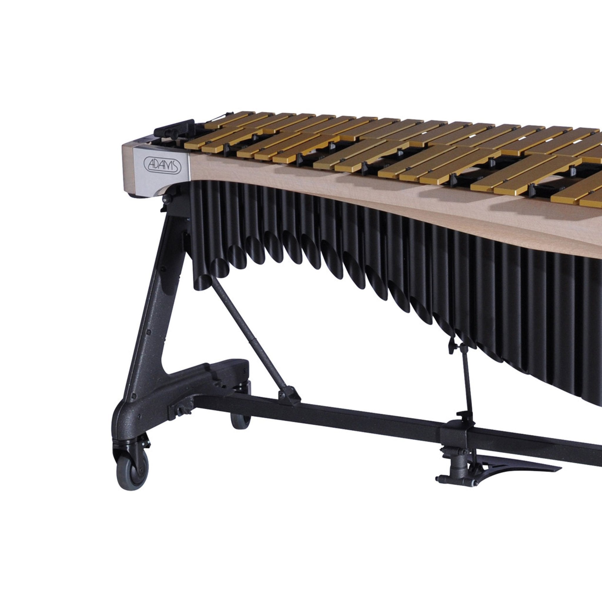 Adams Alpha Series 4.0 Octave Vibraphone, Gold Bars, w/Motor and Apex Frame White Wash Rails, Midnight Black Resonators ADM-VAWA40G/9W1