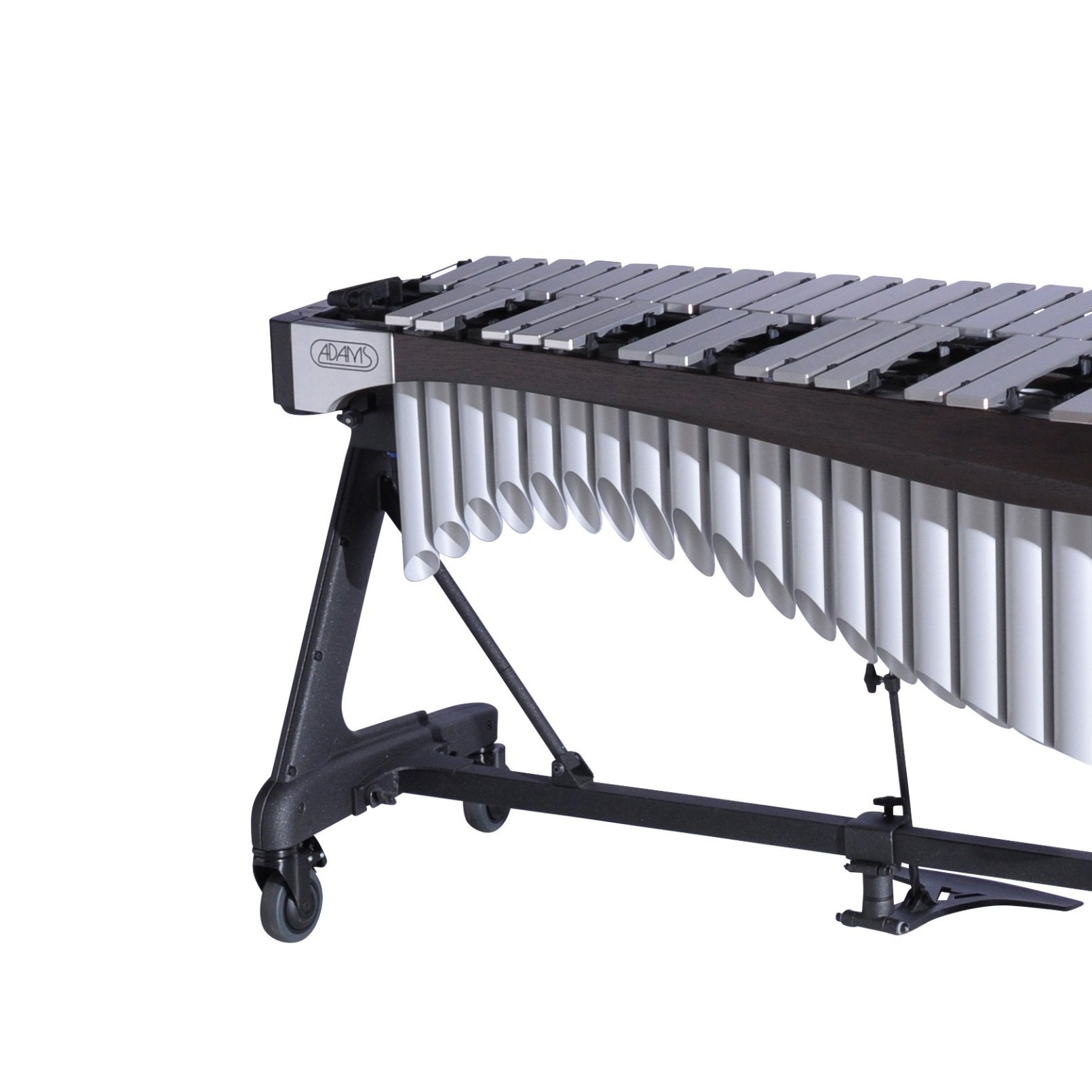 Adams Alpha Series 4.0 Octave Vibraphone, Silver Bars, w/Motor and Apex Frame Espresso, Titanium Silver Resonators ADM-VAWA40S/9E5