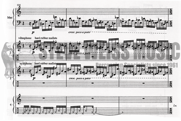 Adams-Concerto for Marimba and Percussion Ensemble (SP)- solo M/B/V/C/X4T/P