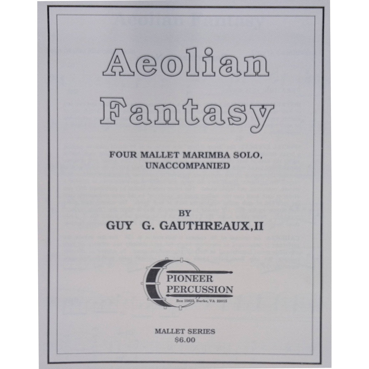 Aeolian Fantasy by Guy Gauthreaux