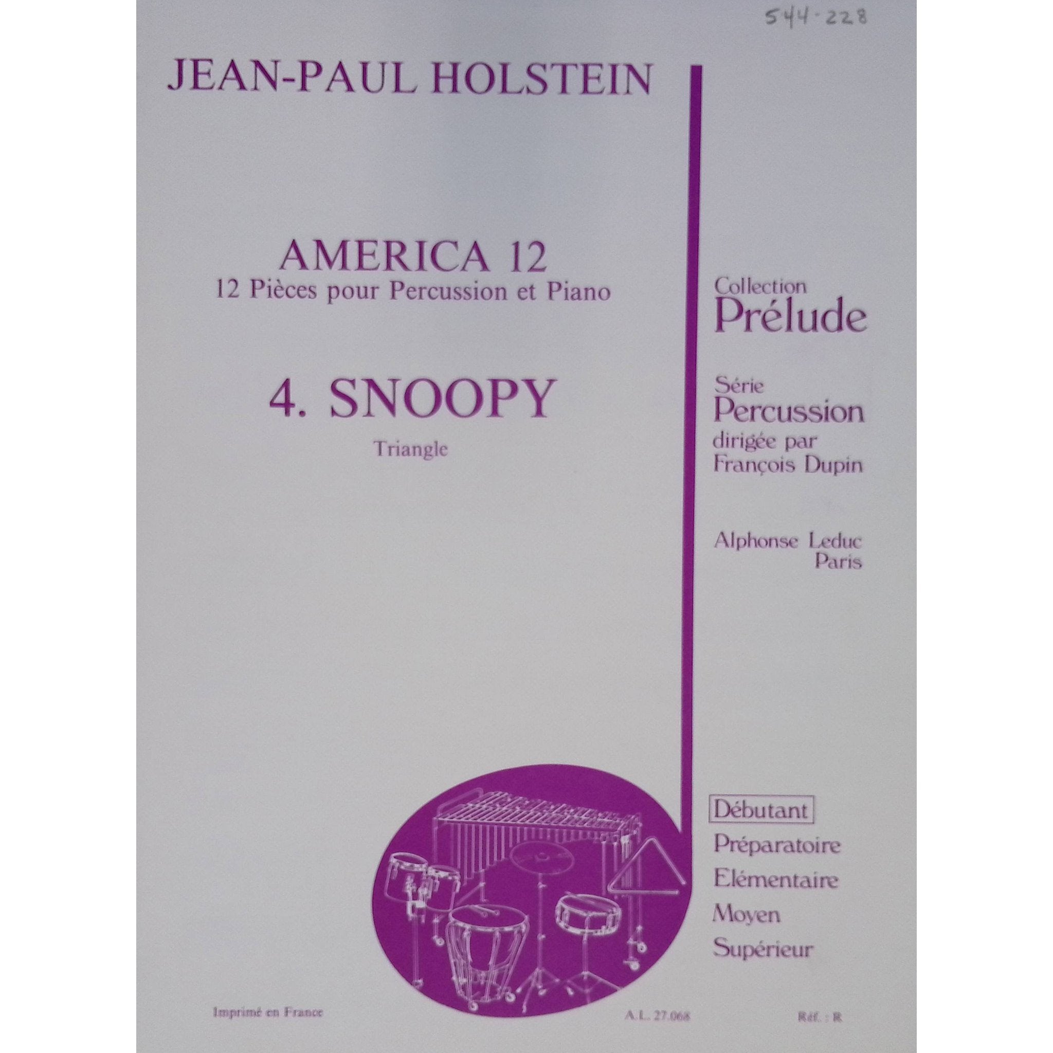 America 12 4 Snoopy Jean Paul Holstein