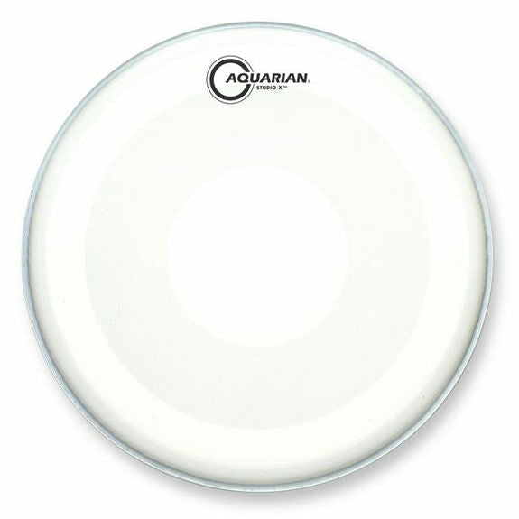 Aquarian 14" Studio-X White Texture Coated Drumhead with Dot