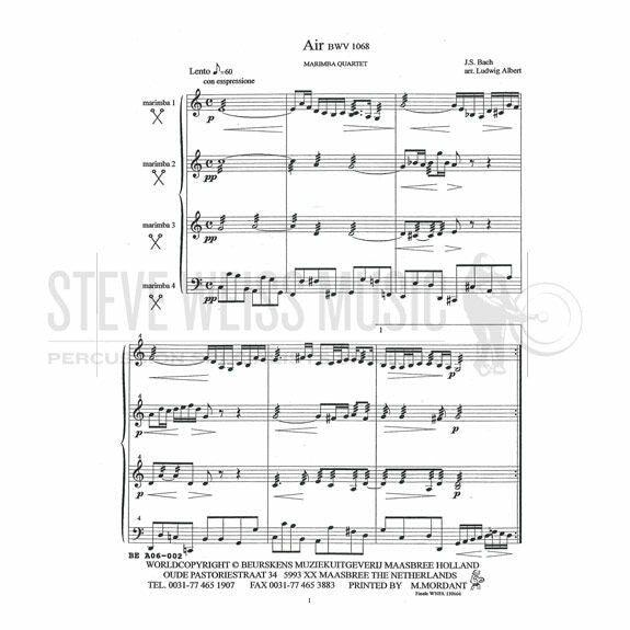 Bach-Air BWV 1068 arr. Albert-M
