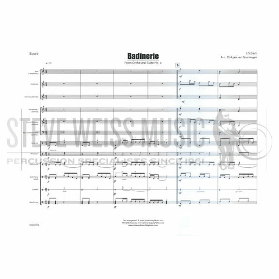 Bach-Badinerie arr. Groningen (SP)-B/opt. 2V/opt. 2-3 M/opt. BG/P (Marching)