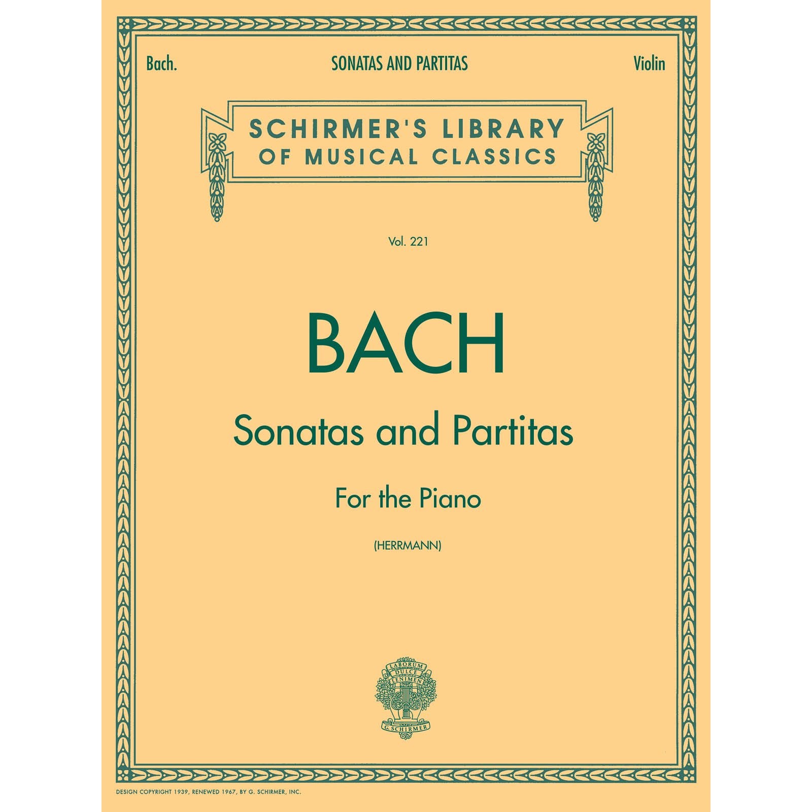 Bach-Sonatas and Partitas for Violin-Schirmer-Mal