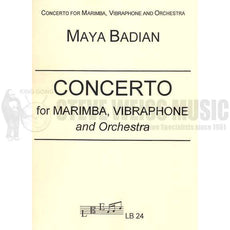 Badian-Concerto for Marimba, Vibraphone and Orch.  (Full score)-V/M/Orch.