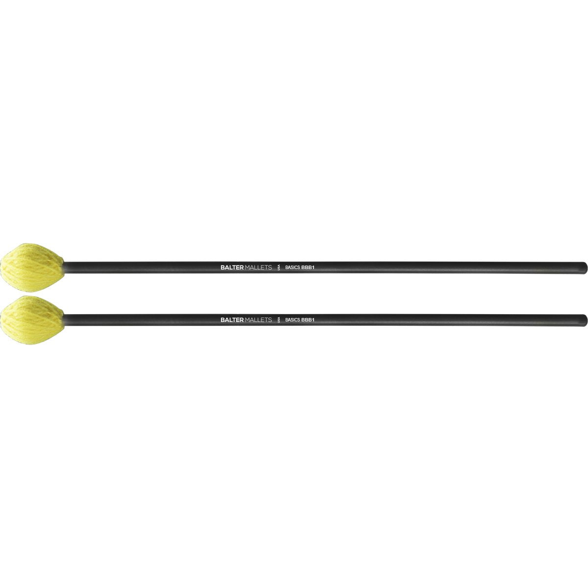 Balter Basics Series Birch BBB1 Hard Marimba Mallets Yellow yarn