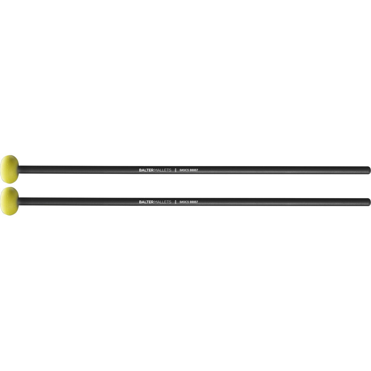 Balter Basics Series Birch BBB7 Hard Xylophone Mallets Yellow Rubber
