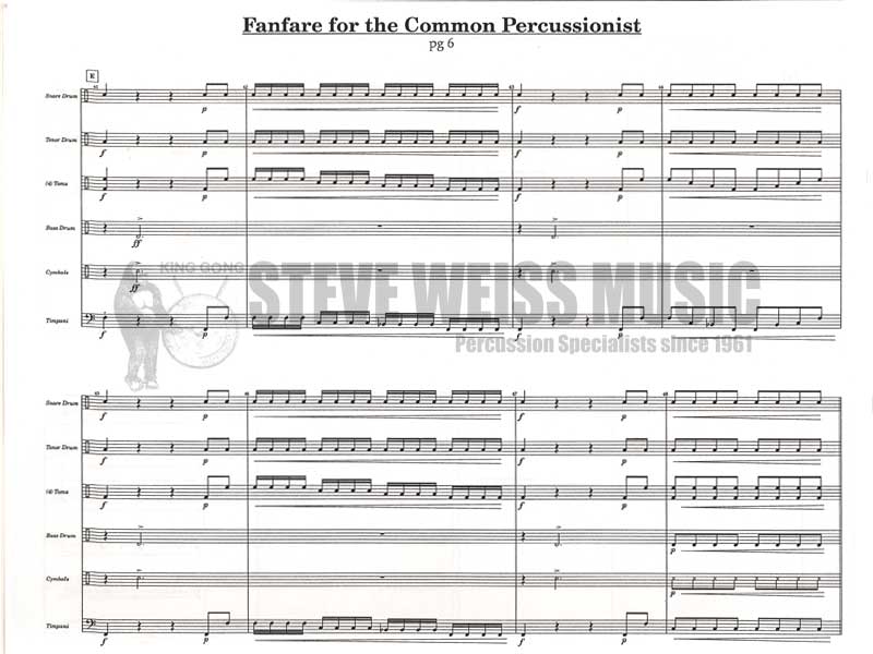 Beck-Fanfare for the Common Percussionist (SP)-4T/P