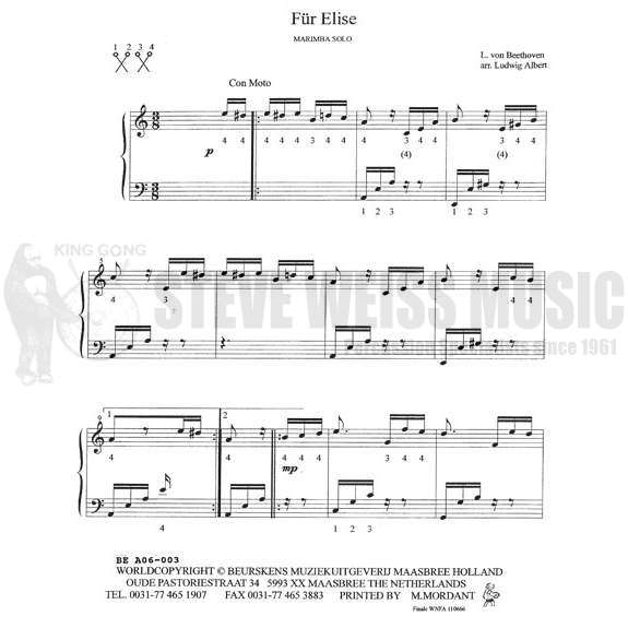 Beethoven-Fur Elise arr. Albert-M