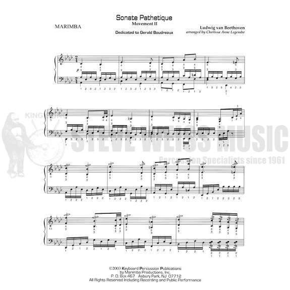 Beethoven-Sonate Pathetique mvt. 2 arr. Legendre-M