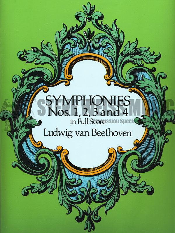 Beethoven-Symphonies No. 1, 2, 3, & 4 (Score)