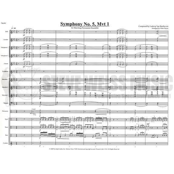 Beethoven-Symphony No. 5 Mvt. 1 arr. Hayes (SP)-B/2V/C/ Cro./X/3M/4T/P