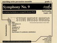 Beethoven - Symphony No. 9 arr. Wylie (SP)-B/2V/C/2X/3M/4T/steel drs.