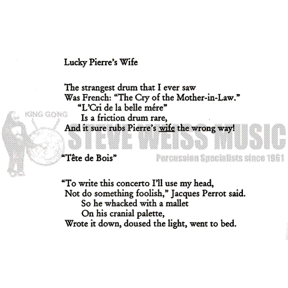 Benson-And My Daddy Will Play the Drums (Limericks for Friends of Drummers)