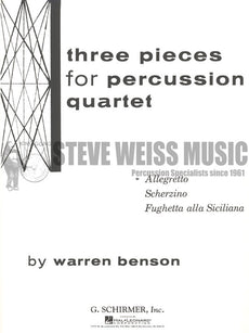 Benson-Three Pieces for Percussion Quartet-P