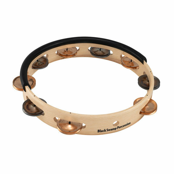 Black Swamp 10" Session Plus Headless Tambourine - Single Row, Chromium 25/Phosphor Bronze jingles