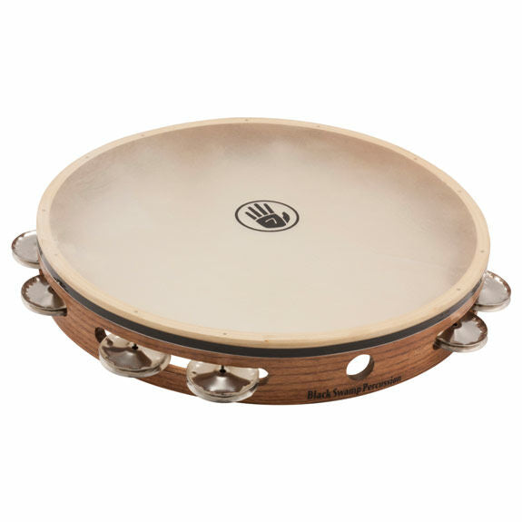 Black Swamp 12" Single Row Tambourine - German Silver