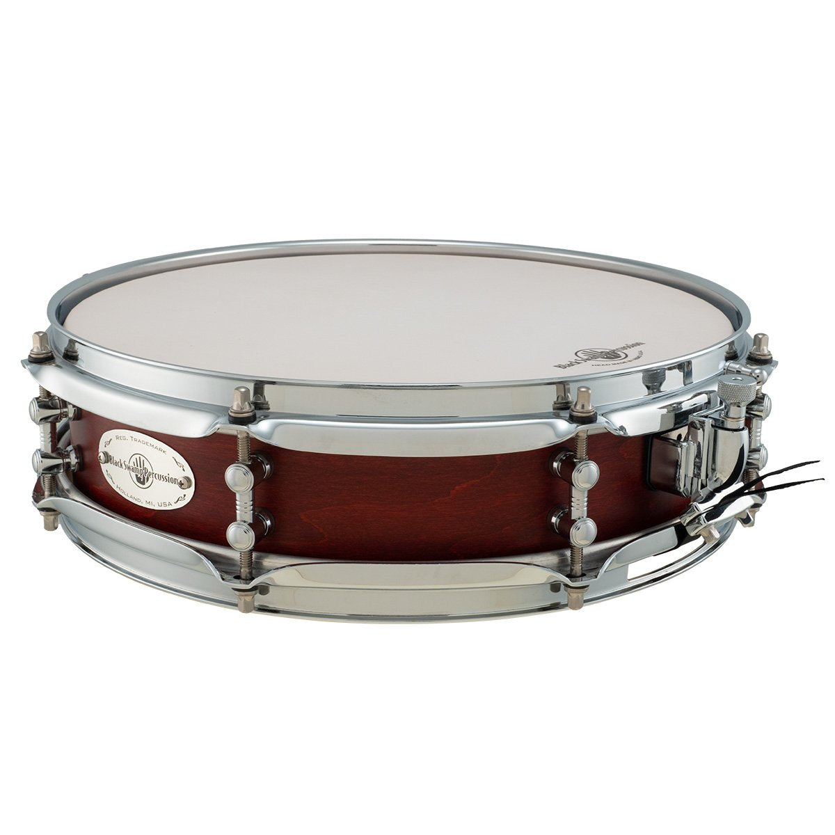 Black Swamp Maple Concert Snare Drum - 13" x 3.5" - Cherry Rosewood