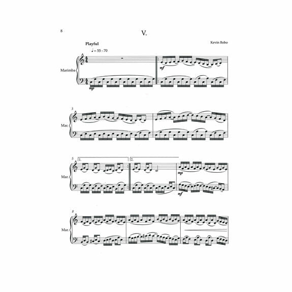Bobo-Nine Intermediate Studies for 4-Mallet Marimba-M