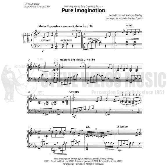 Bricusse/Newley-Pure Imagination arr. Stopa -M