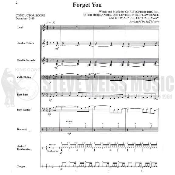 Brown/Hernandez-Forget You arr. Moore (SP)-Steel drs./DS/ opt. BGT