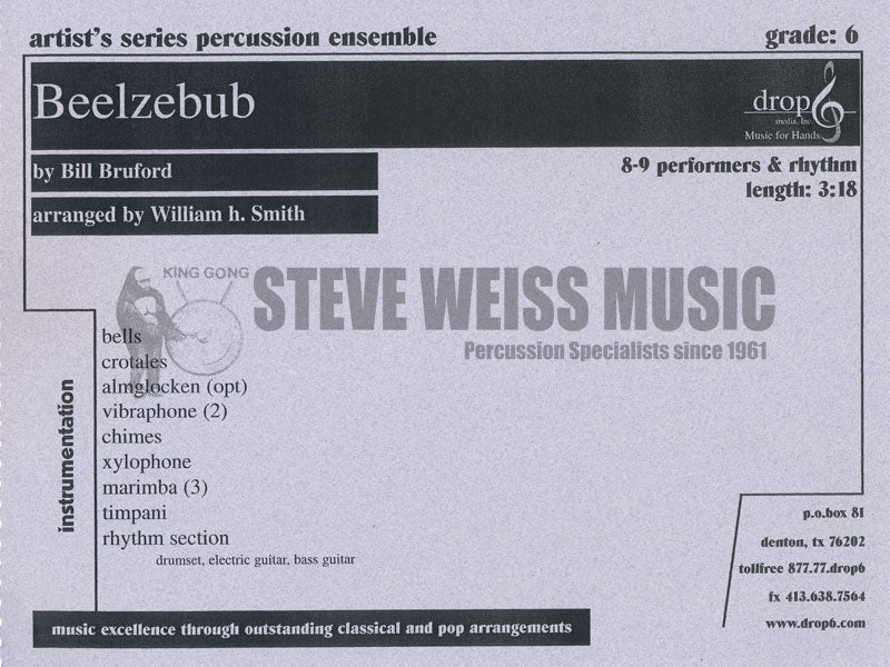 Bruford-Beelzebub arr. Smith (SP)-B/2V/C/Cro./opt. almgl./X/3M/3