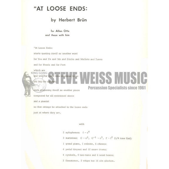 Brun-At Loose Ends (P) SOS