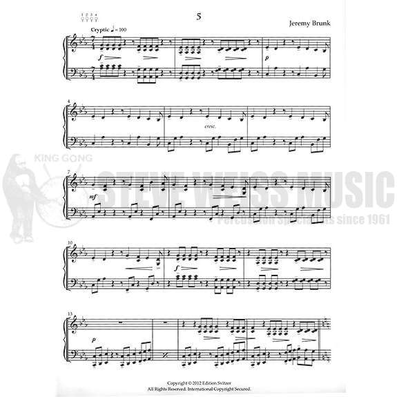 Brunk-Four Preludes for Marimba Book 2-M