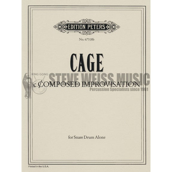 Cage-Composed Improvisation for Snare Drum-SD