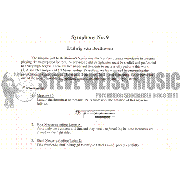 Carlyss-Symphonic Repertoire for Timpani-Beethoven