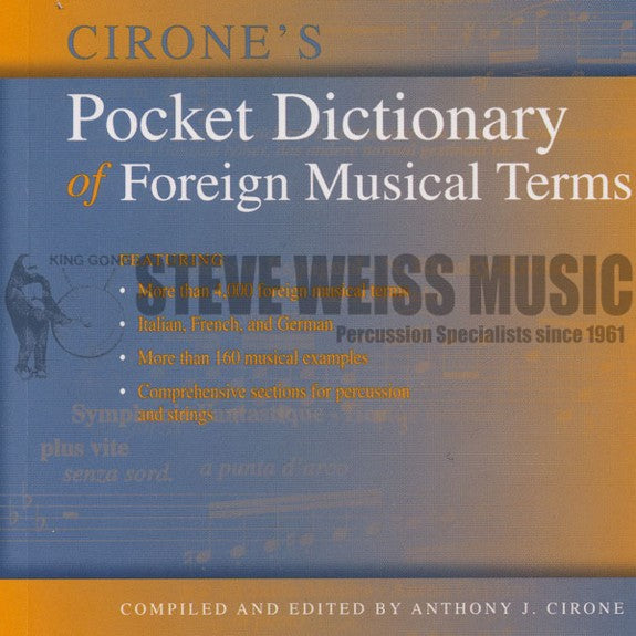 Cirone-Pocket Dictionary of Foreign Musical Terms