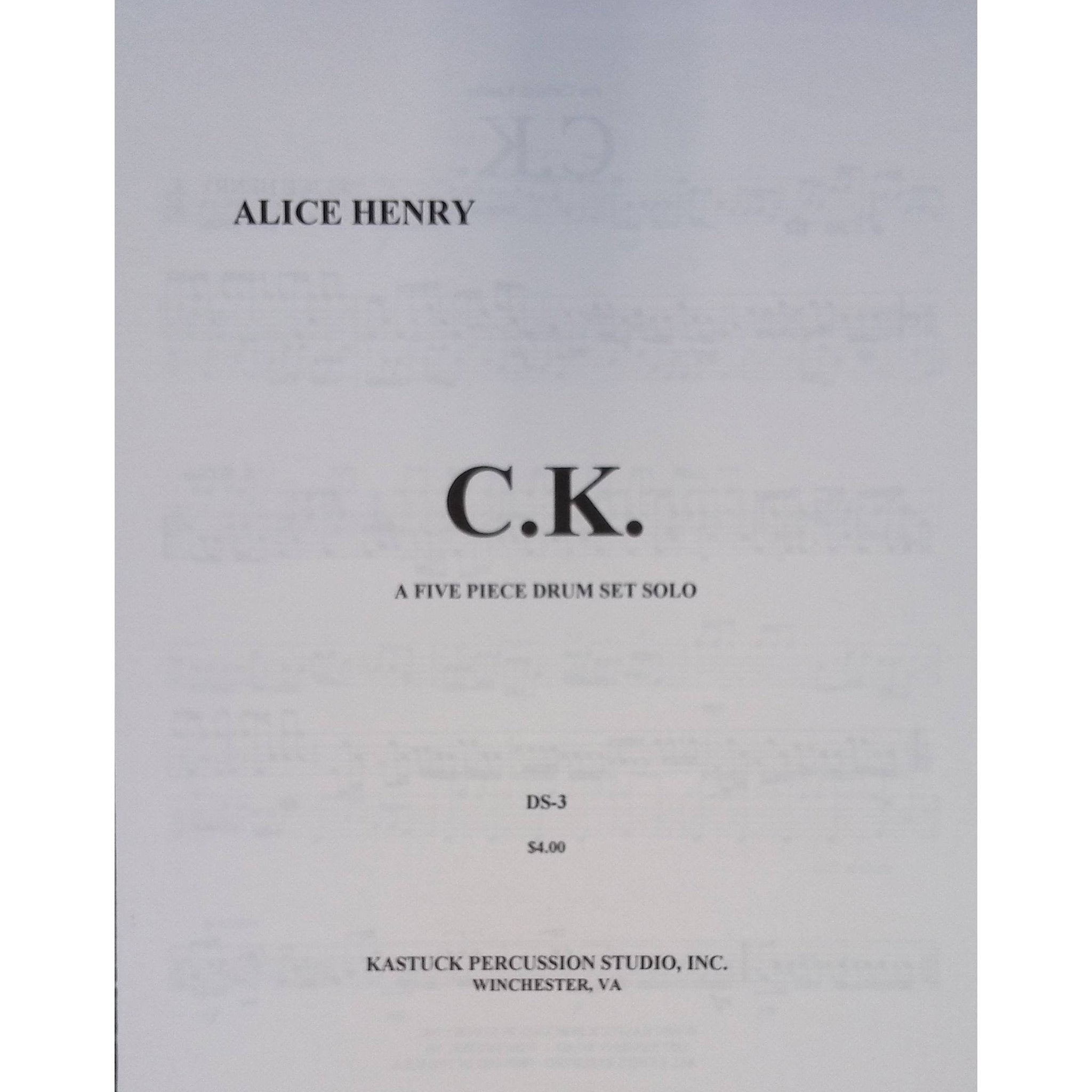 C K by Alice Henry