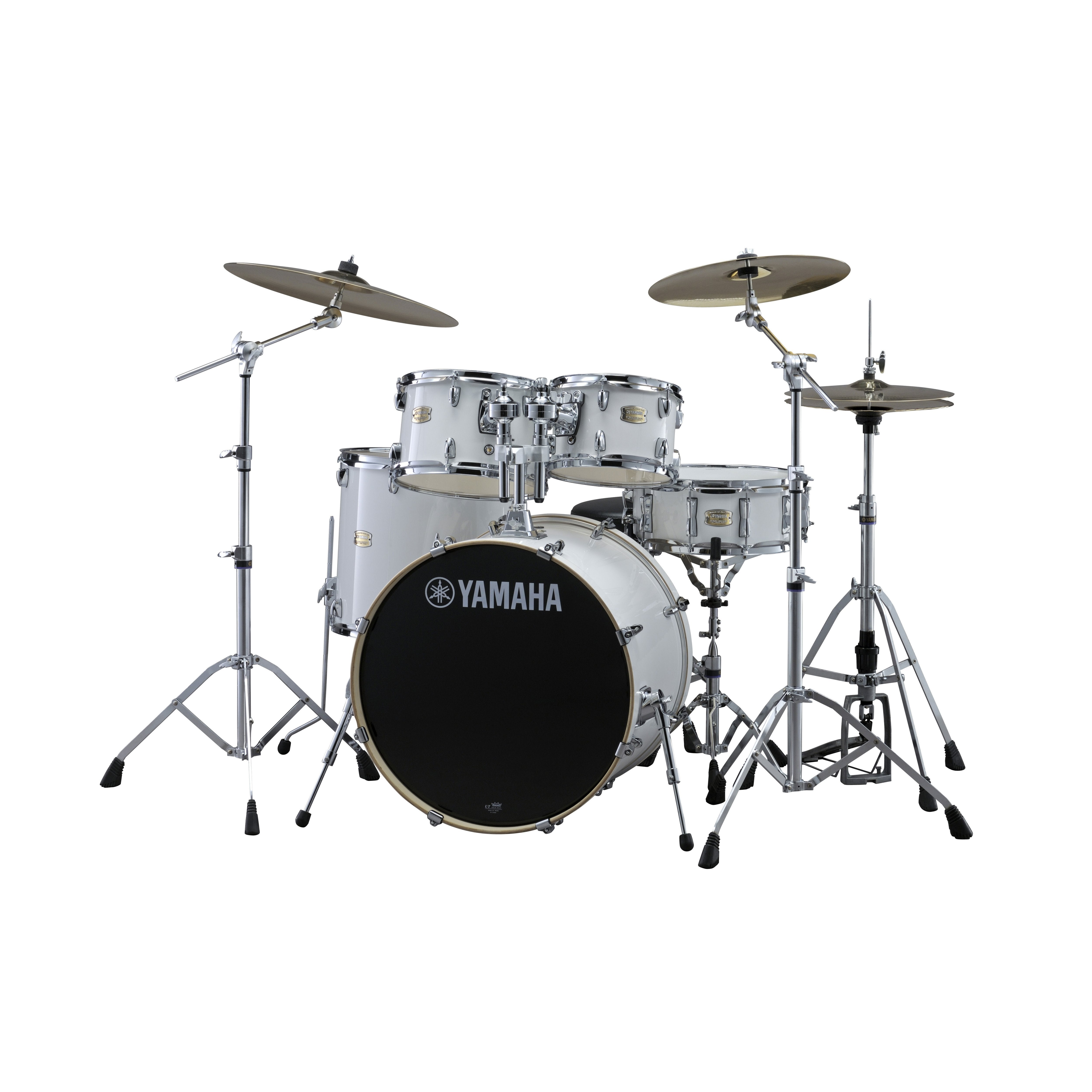 Classic White, Yamaha Stage Custom Birch 5-piece Drum Set w/ Hardware 20 BD - HW780