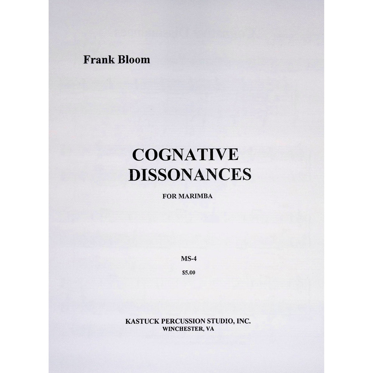 Cognative Dissonances by Frank Bloom