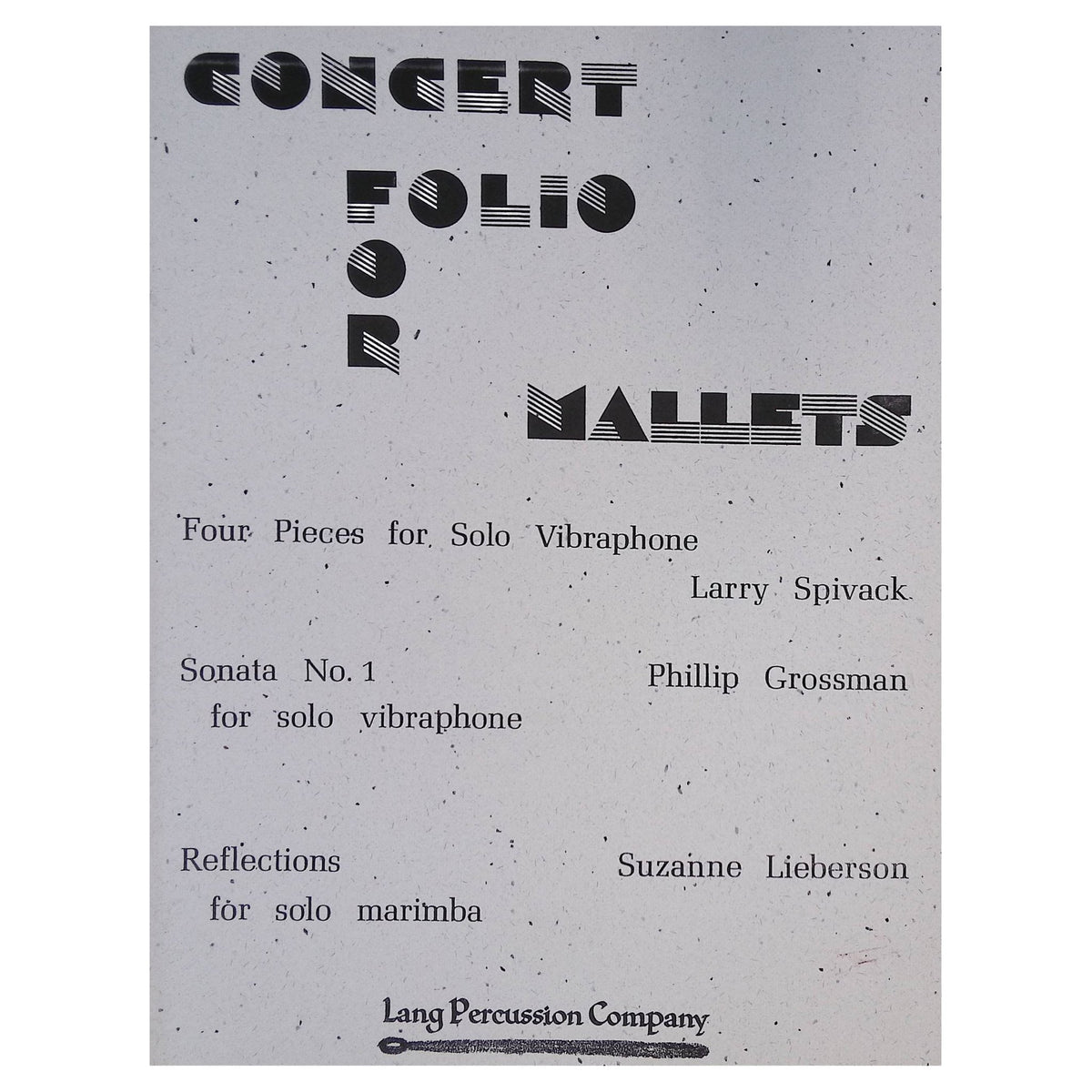 Concert Folio for Mallets Lang Percussion