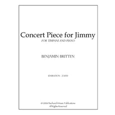 Concert Piece for Jimmy for timpani and piano by Benjamin Britten