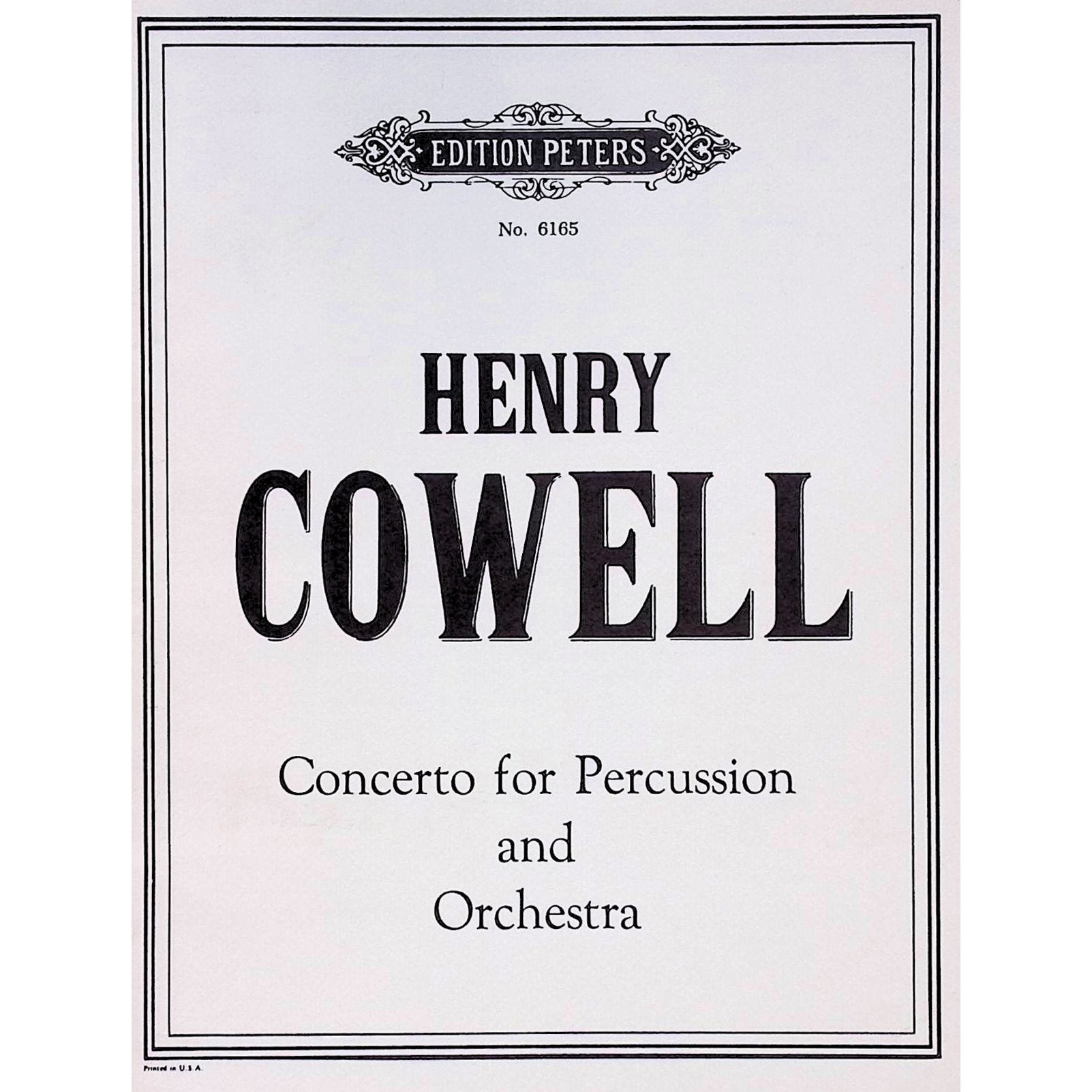 Concerto for Percussion and Orchestra by Henry Cowell