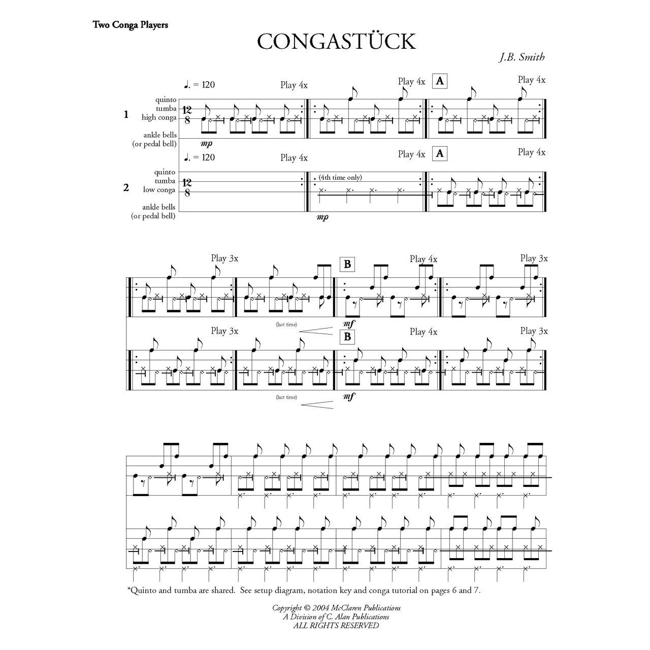 congastuck duet by JB Smith score sample