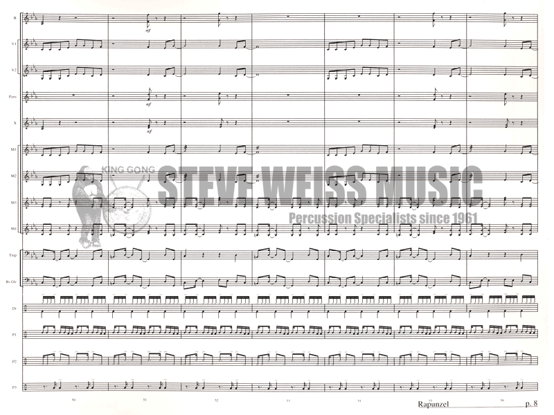 Da Silva/De Freitas-Rapunzel arr. McDonald (SP)-B/2V/X/4M /4T/DS/P/opt. steel drs.