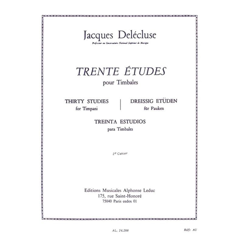Delecluse-30 Studies for Timpani Volume 2