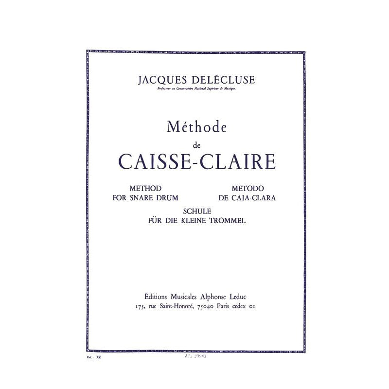 Delecluse-Method for Snare Drum